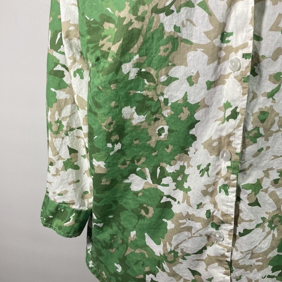 Rebecca Malone 100% Cotton Button Front Three Quarter Sleeve Top Size XL - Picture 3 of 9